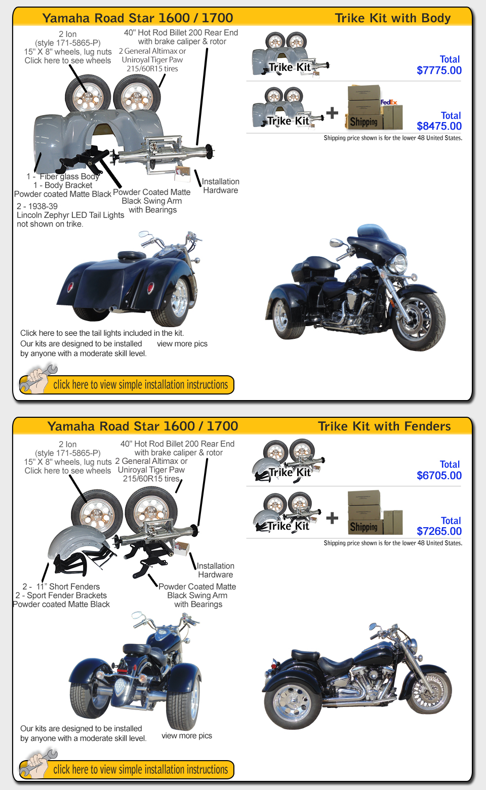 Frankenstein Trike Kit For Yamaha Promotion Off68