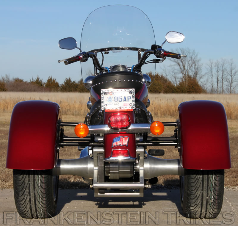 Softail trike using Frankenstein Trikes Trike Conversion Kit Photo